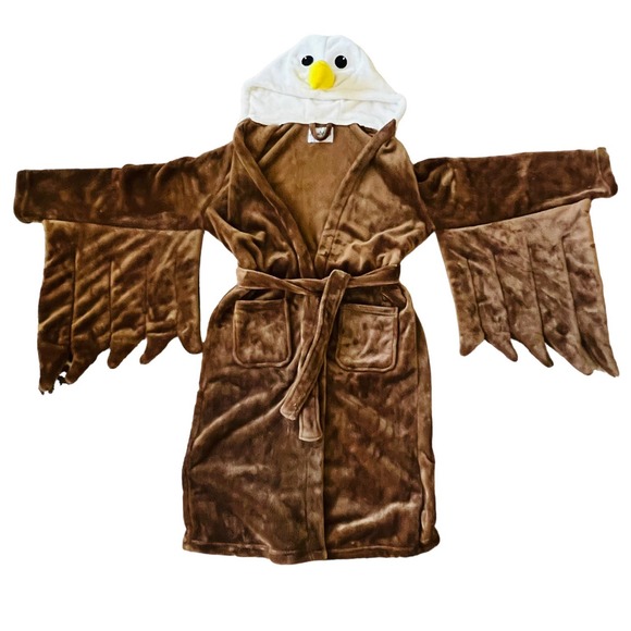 Chubbies Brown Eagle Hooded Robe - Picture 1 of 10